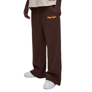 กางเกงผู้ชายผ้าคอตตอน100% ขนาดใหญ่ขาบานสำหรับผู้ชายพิมพ์ลายโลโก้ซักได้ออกแบบได้ตามที่ต้องการ - Product Image 1