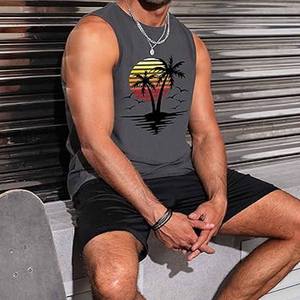 Venta al por mayor de moda de los hombres Tanktop logotipo personalizado de los hombres de palangre de culturismo camisetas sin mangas Fitness Plain Gym camiseta sin mangas - Product Image 6