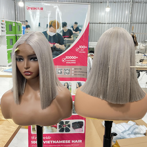 Cheveux humains bruts, perruques vierges droites de toutes couleurs, extensions de cheveux, perruques doublement dessinées pour femmes noires - Product Image 1