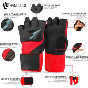 Nouvelle vente en gros chaude demi-doigt Muay Thai MMA gants en cuir synthétique de haute qualité - Product Image 5