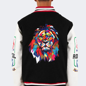 เสื้อแจ็กเก็ตเลตเตอร์แมนสำหรับผู้ชายเสื้อแจ็กเก็ตเบสบอลแขนยาวผ้าโพลีเอสเตอร์สำหรับใส่เล่นกีฬา - Product Image 2