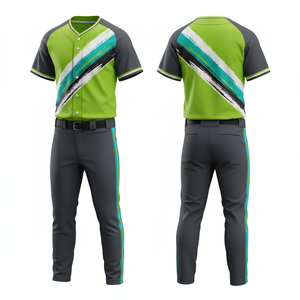 Ensemble d'uniformes de baseball Logo personnalisé Nom Numéro Maille respirante Séchage rapide Polyester Vêtements de sport - Product Image 4