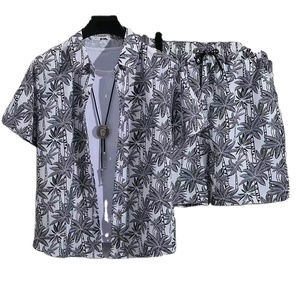 Ensemble chemise hawaïenne à manches courtes imprimé numérique personnalisé, prix de gros, pour l'été et la plage - Product Image 3