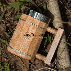 Tasse en bois sculptée à la main parfaite pour café bar cuisine idée cadeau verres essentiels Tradebyd - Product Image 3
