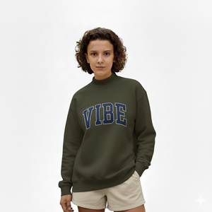 Women Casual Oversized Long Knitted Mockneck Pullover Winter Soft Loose Streetwear Fashion <b>Top</b> Front for Comfortable Daily Use - Product Image 1