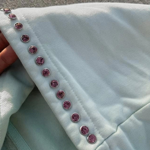 เสื้อฮู้ดผู้ชายซิปอัพแบบสั่งทำน้ำหนักมากผ้าฝ้าย100% ทรงถุงฟอกสีกรดวินเทจสำหรับฤดูหนาวพลอยเทียมรายละเอียด - Product Image 3