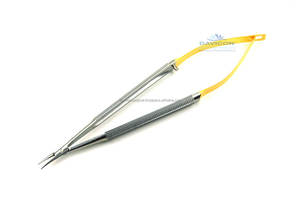 7 Inch (18cm) Gold Spring Handle Needle Holder with Manual Power Source Stainless Steel Material CVD Tips W/o Lock - Product Image 4