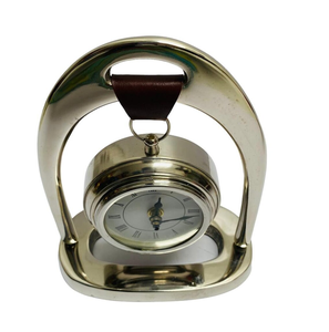 Horloge de table de bureau en nickel brillant antique nautique horloge décorative de bureau. par calvin artisanat - Product Image 6