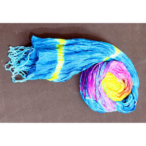 Women's Boho Tie-Dye <b>Chiffon</b> <b>Scarves</b> Stoles Wrap Dupatta Multi-Colour Digital Printed Rhinestone Decoration Fashion Accessories - Product Image 6