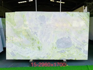 Panneaux muraux en marbre vert poli Brothers Stone Botanic Green, carreaux de marbre vert texturé pour plans de travail d'îlot - Product Image 5