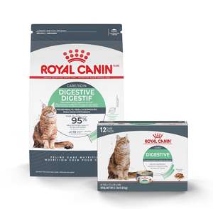 Royal Canin feline Care บางชิ้นในน้ำเกรวี่อาหารแมวเปียก3ออนซ์สามารถนับ12ดูแลระบบย่อยอาหารแมวแห้ง3ปอนด์ถุง - Product Image 1