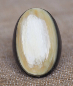 Bague en corne de buffle naturelle 100% de qualité supérieure, écologique, polie, moderne, pour mariage, anniversaire, fête, bijoux faits à la main SANIYA - Product Image 2