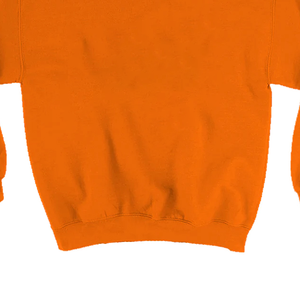 Sudadera de algodón naranja 100% personalizada, cuello redondo de gran tamaño, bordado de chenilla, letras, tema universitario, Parte delantera deportiva de invierno informal - Product Image 3