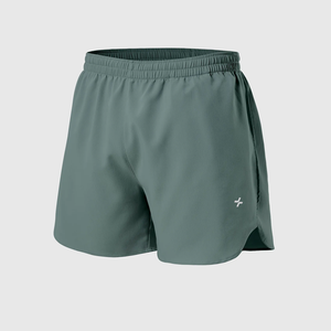 Short de course en toile décontracté OEM pour hommes, taille moyenne, conception côtelée extensible, fermeture élastique, tissage tricoté à motif bermuda solide - Product Image 6