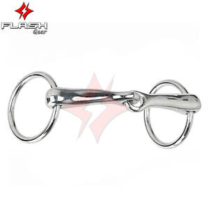 Premium 4 pulgadas Pony Ring Snaffle Bit Durable Acero inoxidable Horse Bit Cómodo Control efectivo Pony Riding Training - Product Image 3
