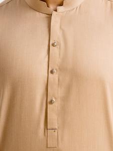 Fabriqué en usine 2026 dernière conception été hommes Shalwar Kameez costume décontracté coton manches longues motif solide pour les Occasions quotidiennes - Product Image 6