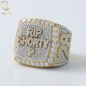 Calidad Premium Iced Out Pass Diamond Testing Real Natural Diamond Carta personalizada Anillo de hip hop para hombres con certificado - Product Image 6