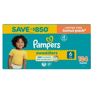 Pañales Pampers Swaddlers, tamaño 6 (124 unidades) - Product Image 2