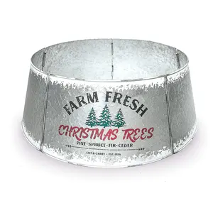 Gold Coated New Metal <b>Christmas</b> <b>Tree</b> Collar in Hammered Design Customized Metal <b>Christmas</b> <b>Tree</b> <b>Stand</b> for <b>Christmas</b> Decoration - Product Image 6