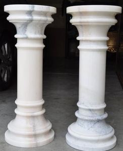 Pedestal de mármol blanco moderno y elegante, Pilar romano para decoración del hogar y pantalla, calidad y personalización disponibles, pedido a granel - Product Image 2