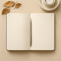 LABON Cahier de notes de lune élégant coffret cadeau feuille d'argent journal minimaliste et stylo en métal dans une boîte de qualité supérieure