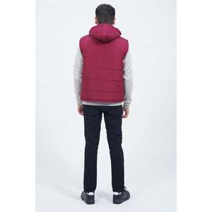 AGATHON Long Hooded Puffer <b>Jacket</b> Outerwear Breathable Velour Fabric with Polyester and Cotton Filling Logo Print Decoration - Product Image 3