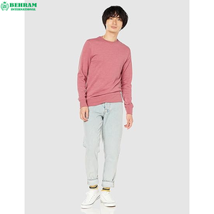 เสื้อสเวตเชิ้ตคอกลมผู้ชายคุณภาพสูง สีพื้น ทรงปกติ ผ้าถัก ใส่สบายๆ สำหรับฤดูใบไม้ร่วง แขนยาว - Product Image 2