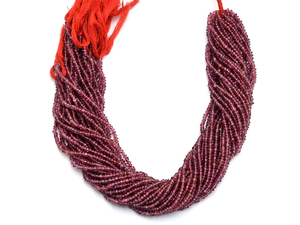 Cuentas Redondas de Granate Rodolita AAA+ de 3 mm, Cuentas de Piedras Preciosas Semipreciosas con Forma de Platillo de Rodolita Natural para la Fabricación de Joyas - Product Image 4