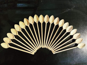 ช้อนไม้บีชวู้ดแข็งทำด้วยมือสำหรับผสมอบและเตรียมอาหารพร้อมที่จับตามหลักสรีรศาสตร์ - Product Image 4