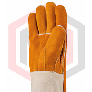 Guantes de soldadura de cuero dividido de alta resistencia al calor para seguridad Industrial Guante de soldadura de arco MIG TIG de trabajo pesado para la venta - Product Image 4