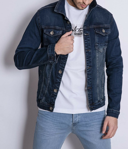 แจ็คเก็ตยีนส์ผู้ชายสไตล์วินเทจ ปักลาย ประดับคริสตัล ดีไซน์เฉพาะตัว สีซีดแบบซันเฟด สไตล์สตรีทแวร์ - Product Image 1