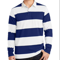 T-shirt de rugby personnalisé de haute qualité, couleur unie, pour homme, manches longues, séchage rapide, tissu en spandex/coton, style gothique