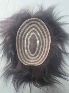 Peluca de Encaje PU para Hombre, Prótesis Capilar de Cabello Remy Indio con Ondas Naturales y Estilos Lacio Rizado, Peso 40-80g - Product Image 2