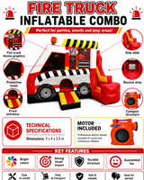 Aire de jeux gonflable professionnelle 5x4x3,5 m – Château gonflable en PVC – Utilisation professionnelle en extérieur/intérieur – Conforme aux normes européennes