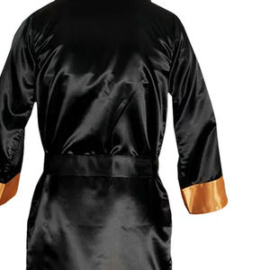 Vente en gros Robe de boxe brillante pleine longueur avec capuche Logo personnalisé/impression de conception couleur unie pour hommes PK modèle KI-348759 - Product Image 4