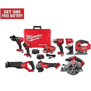 Milwaukees M18 Fuel 18-Volt Lithium Ion Brushless Cordless Combo Kit 6-Tool with Jig Saw and Compact Router FREE SHIPPING