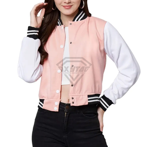 แจ็กเก็ตเบสบอลทีมเบสบอลของผู้หญิงเสื้อคลุมตัวอักษรระบายอากาศได้ดีผลิตตามสั่งสำหรับฤดูหนาว - Product Image 1