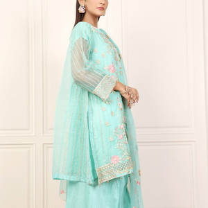 Fancy tradicional Lawn Party Wear Dress para mujeres Tela de alta calidad Última llegada Lawn & Cotton Salwar Kameez Trajes - Product Image 3