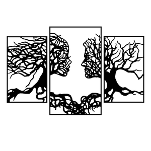 ภาพศิลปะผนังคู่แบบทันสมัยพร้อมดีไซน์ต้นไม้งานฝีมือโลหะเหล็กสำหรับล็อบบี้โรงแรมการตกแต่งบ้านจำนวนมากมีให้เลือก - Product Image 5