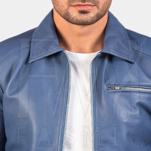 Top Selling High Street Stylish Leather <b>Jacket</b> Customized Size Eco-Friendly Windproof Breathable Lightweight <b>Canvas</b> <b>Jacket</b> Men - Product Image 5