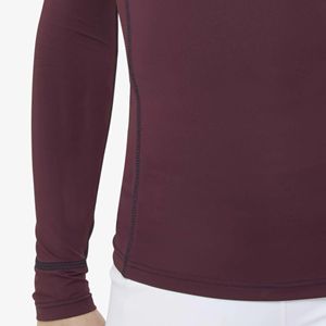 Camisa ecuestre avanzada que absorbe la humedad Fabricación de ropa personalizada Camisa de espectáculo de equitación de manga completa Top de capa base - Product Image 5