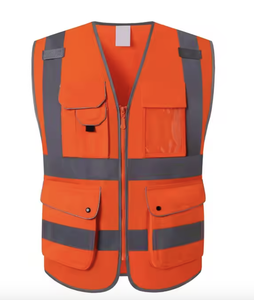 Service OEM Gilet de sécurité haute visibilité écologique populaire Style unique Poches cargo Tarif de gros Logo Travailleurs du fret sécurisés - Product Image 6