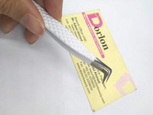 Pinzas de pestañas personalizadas, pinzas de pestañas recubiertas de Color blanco con agarre de diamante, pinzas de pestañas sostenibles con logotipo personalizado para pestañas - Product Image 4