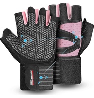 Offre Spéciale gants d'haltérophilie demi-doigt Fitness gants de gymnastique avec support de poignet pour hommes et femmes haltérophilie