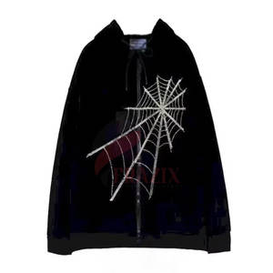 Sweats à capuche zippés en strass pour hommes de grande taille Sweats à capuche zippés en strass à la mode et élégants en stock pour hommes - Product Image 2