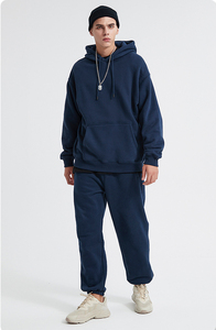 Ensemble sweat-shirt et pantalon unisexe en molleton de coton épais, personnalisable avec logo sur mesure - Product Image 5
