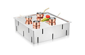 Luxury Indian Copper Tableware <b>Food</b> <b>Warmer</b> Chafing Dish Buffet Copper Best for Wedding Commercial Catering Equipment Steel - Product Image 4
