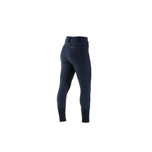 Culotte d'équitation en cuir taille haute classique pour femmes pantalon de course/d'équitation serré en nylon à siège complet avec style combiné de poignée - Product Image 4