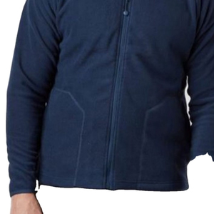 Veste polaire d'hiver pour homme de haute qualité avec fermeture éclair intégrale, style sportif avec col à capuche, coupe-vent et imperméable, polaire uni - Product Image 5
