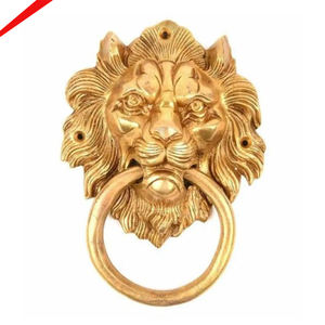 Aldaba de puerta de cara de vida chapada en oro de alta calidad 2025 para restaurante - Product Image 1